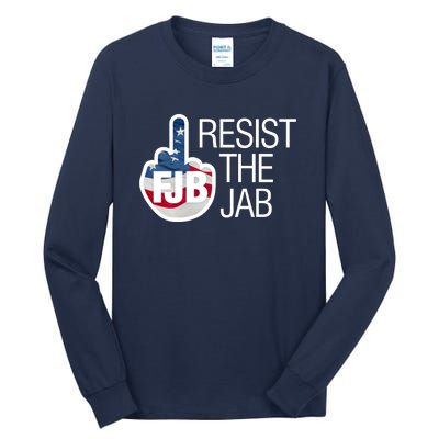 Resist The Jab Flag Logo Apparel Tall Long Sleeve T-Shirt