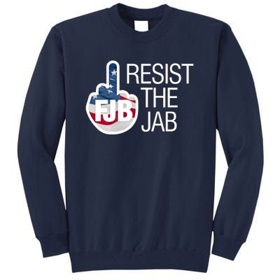 Resist The Jab Flag Logo Apparel Tall Sweatshirt