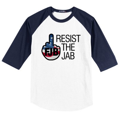 Resist The Jab Flag Logo Apparel Baseball Sleeve Shirt