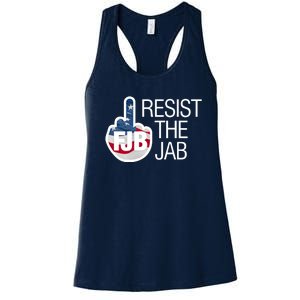 Resist The Jab Flag Logo Apparel Women's Racerback Tank