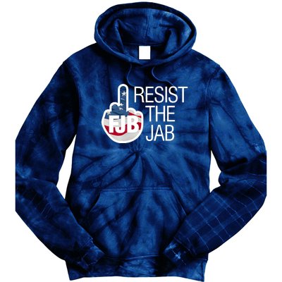 Resist The Jab Flag Logo Apparel Tie Dye Hoodie