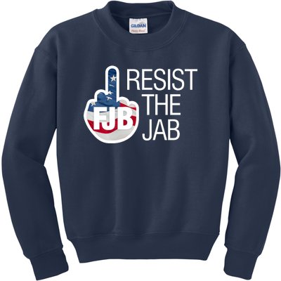 Resist The Jab Flag Logo Apparel Kids Sweatshirt