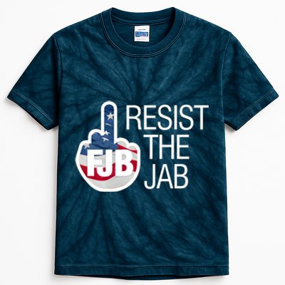 Resist The Jab Flag Logo Apparel Kids Tie-Dye T-Shirt