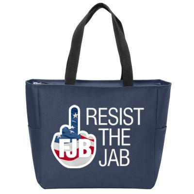 Resist The Jab Flag Logo Apparel Zip Tote Bag