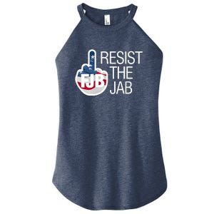 Resist The Jab Flag Logo Apparel Women's Perfect Tri Rocker Tank