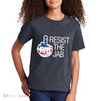Resist The Jab Flag Logo Apparel Kids T-Shirt