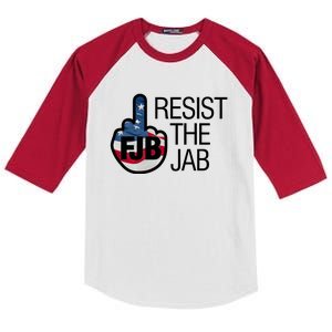 Resist The Jab Flag Logo Apparel Kids Colorblock Raglan Jersey