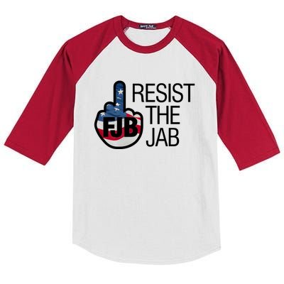 Resist The Jab Flag Logo Apparel Kids Colorblock Raglan Jersey