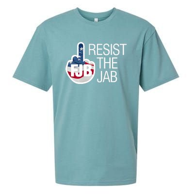 Resist The Jab Flag Logo Apparel Sueded Cloud Jersey T-Shirt