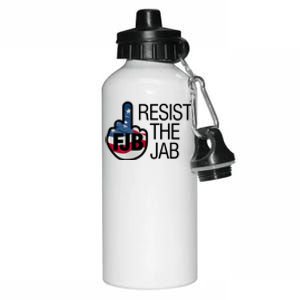 Resist The Jab Flag Logo Apparel Aluminum Water Bottle