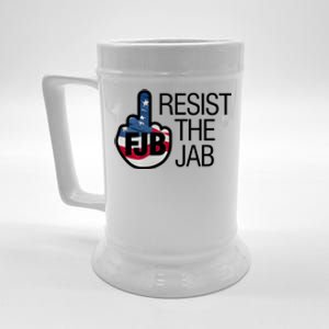 Resist The Jab Flag Logo Apparel Beer Stein