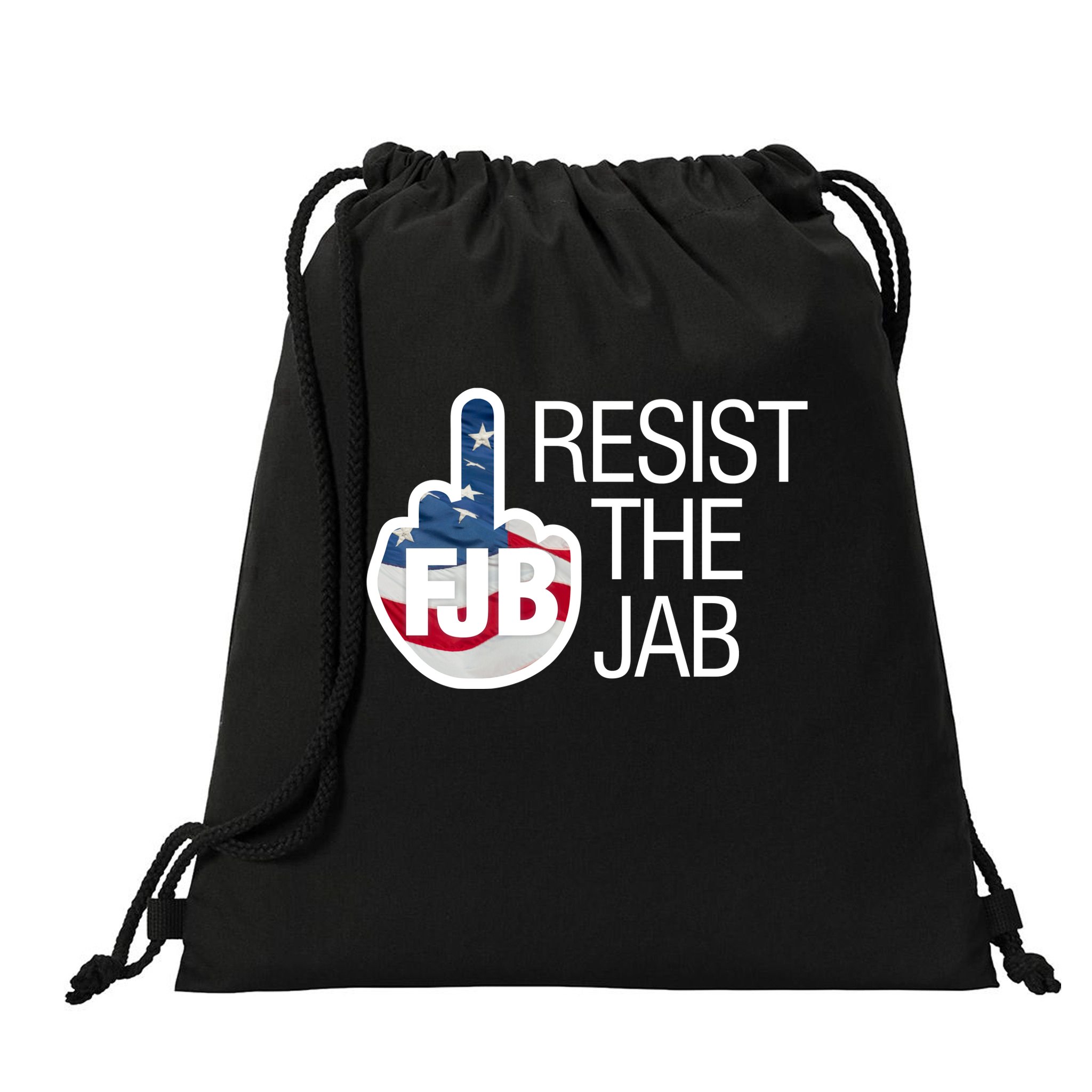 Resist The Jab Flag Logo Kitchenware Drawstring Bag