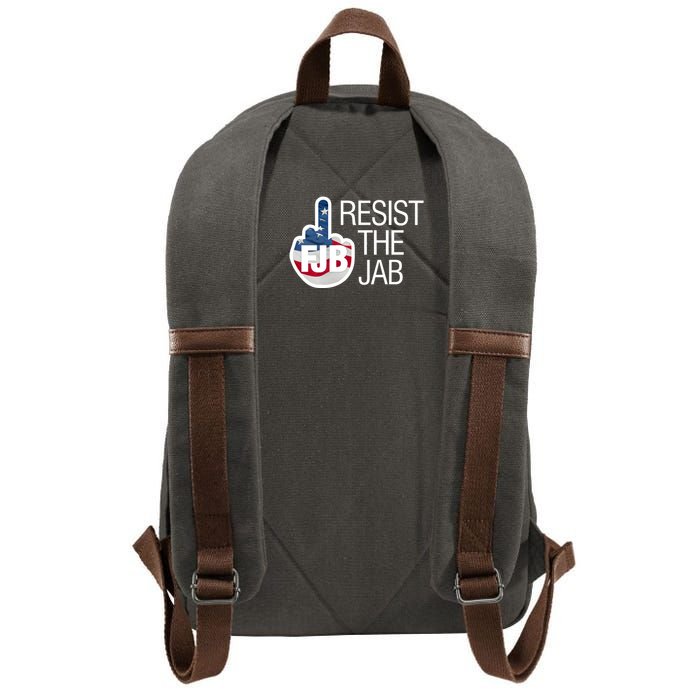 Resist The Jab Flag Logo Kitchenware Cotton Canvas Backpack