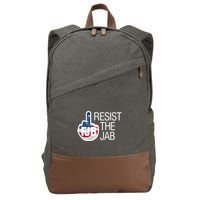 Resist The Jab Flag Logo Kitchenware Cotton Canvas Backpack