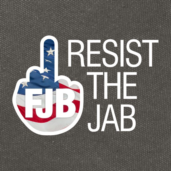 Resist The Jab Flag Logo Kitchenware Cotton Canvas Backpack