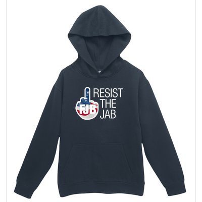 Resist The Jab Flag Logo Kitchenware Urban Pullover Hoodie