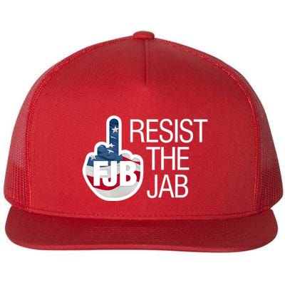 Resist The Jab Flag Logo Kitchenware Flatbill Hat