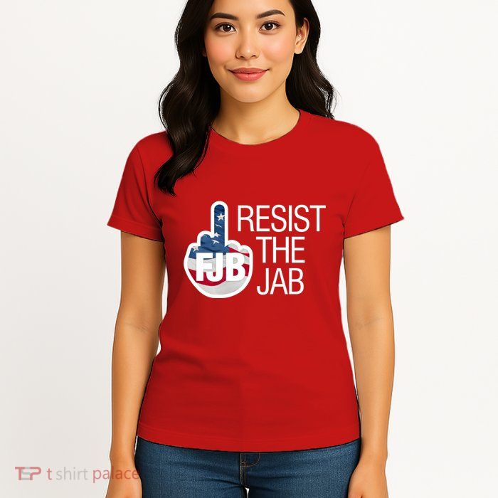 Resist The Jab Flag Logo Kitchenware Womens T-Shirt