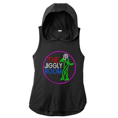 Retro The Jiggly Room Ladies PosiCharge Tri-Blend Wicking Draft Hoodie Tank