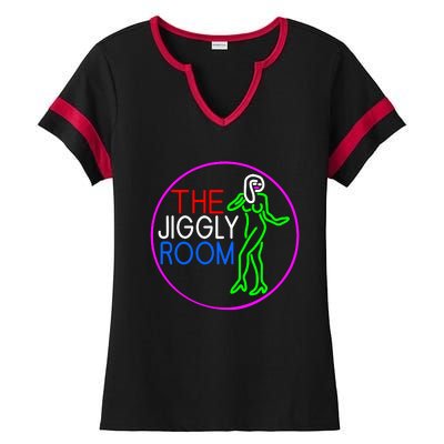 Retro The Jiggly Room Ladies Halftime Notch Neck Tee