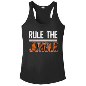 Rule The Jungle Who Dey Cincinnati Cincy Fan Ladies PosiCharge Competitor Racerback Tank