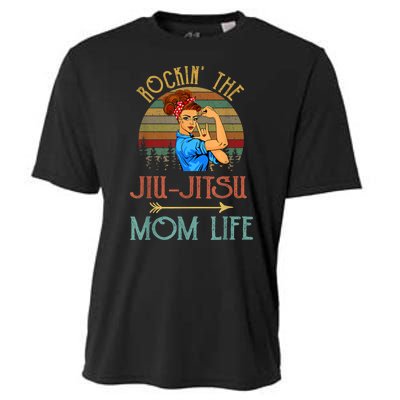 Rockin The Jiu Jitsu Mom Life Funny Gift For Mom Cooling Performance Crew T-Shirt