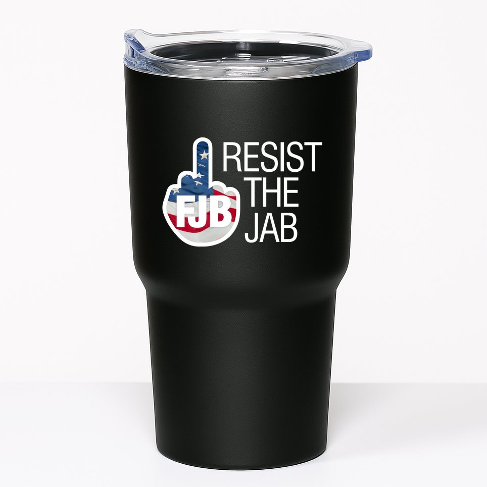 Resist The Jab Flag Tumbler