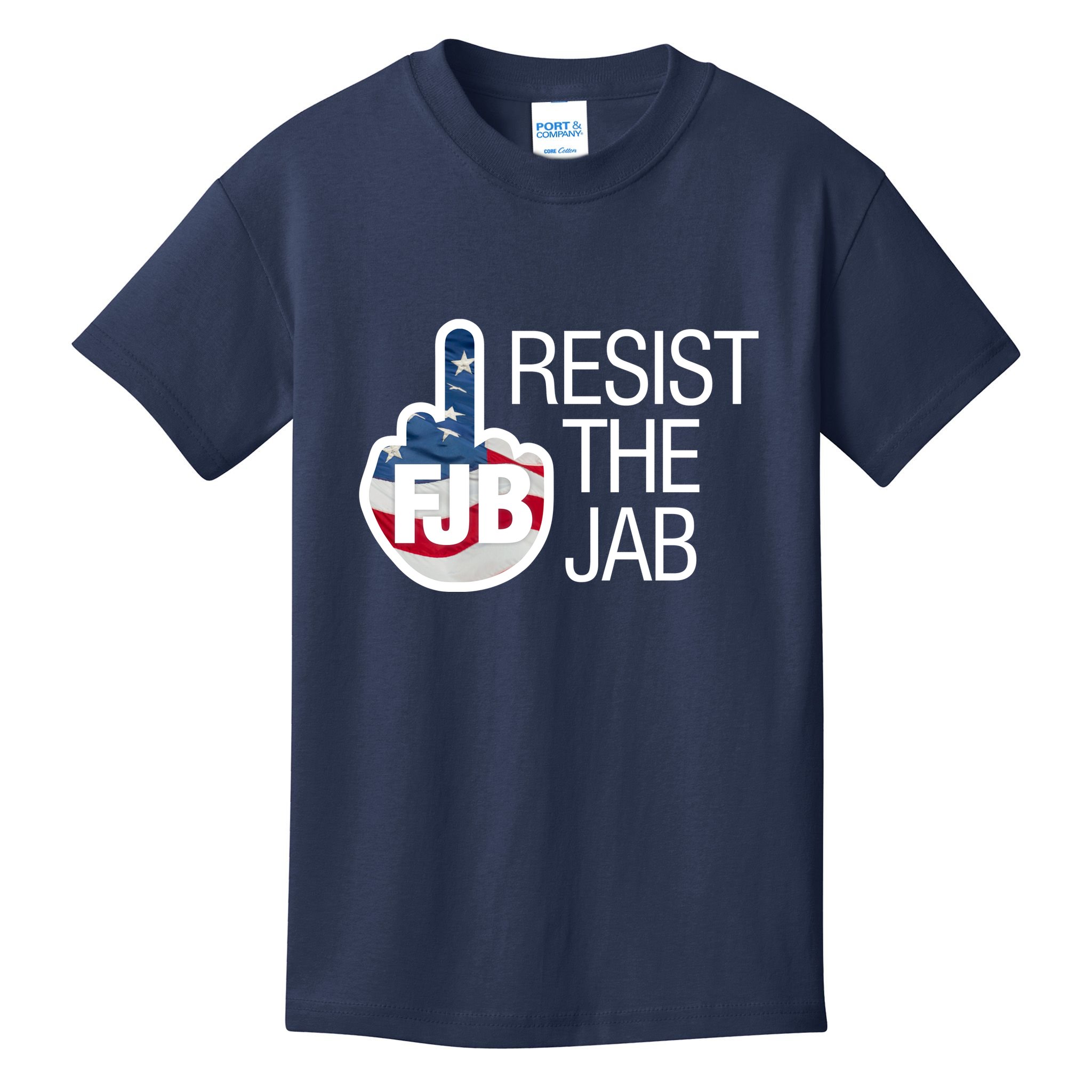 Resist The Jab Flag Kids T-Shirt