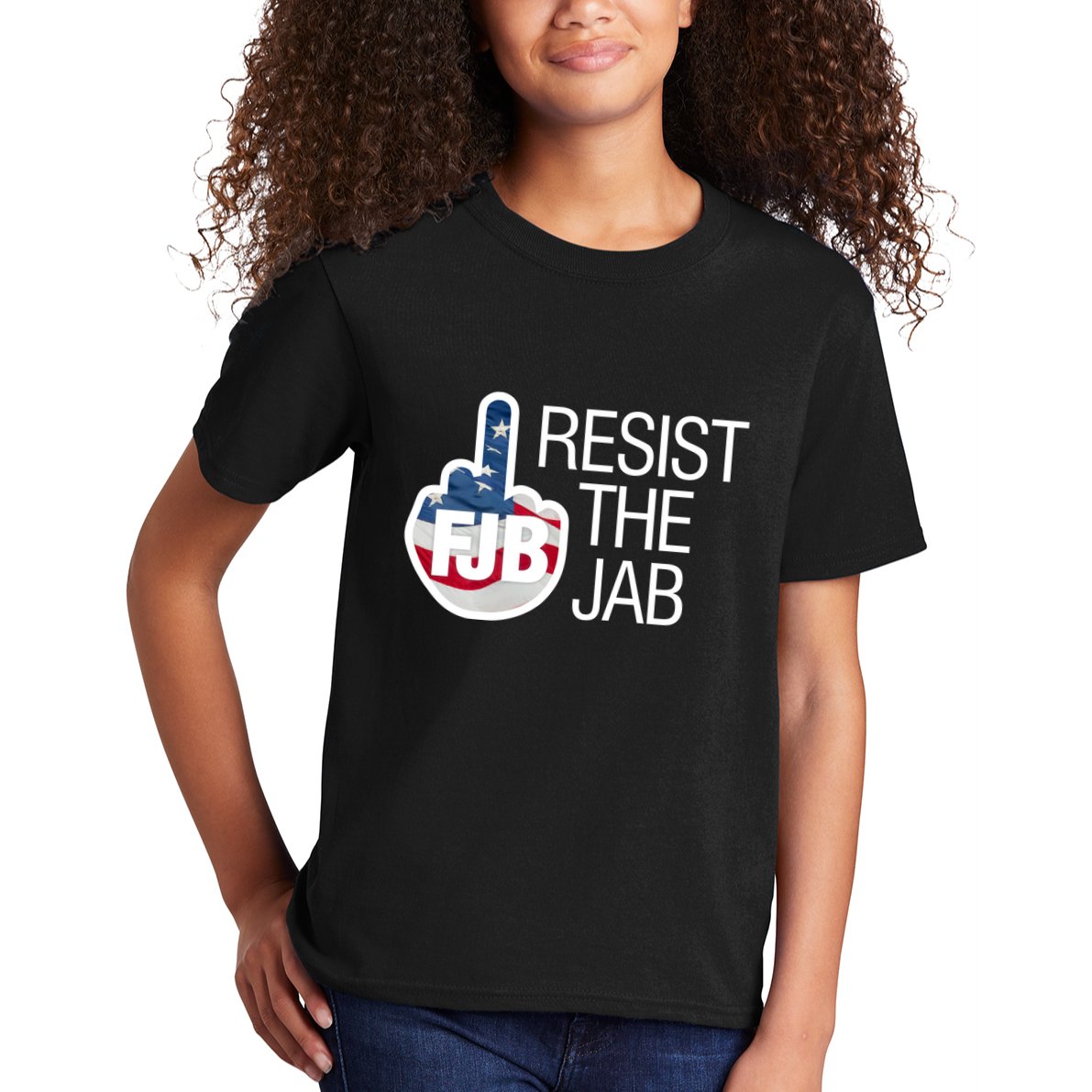 Resist The Jab Flag Kids T-Shirt