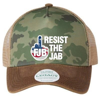 Resist The Jab Flag Logo Legacy Tie Dye Trucker Hat