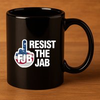 Resist The Jab Flag Logo 11oz C Handle Ceramic Mug