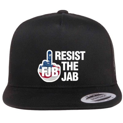 Resist The Jab Flag Logo Flatbill Hat