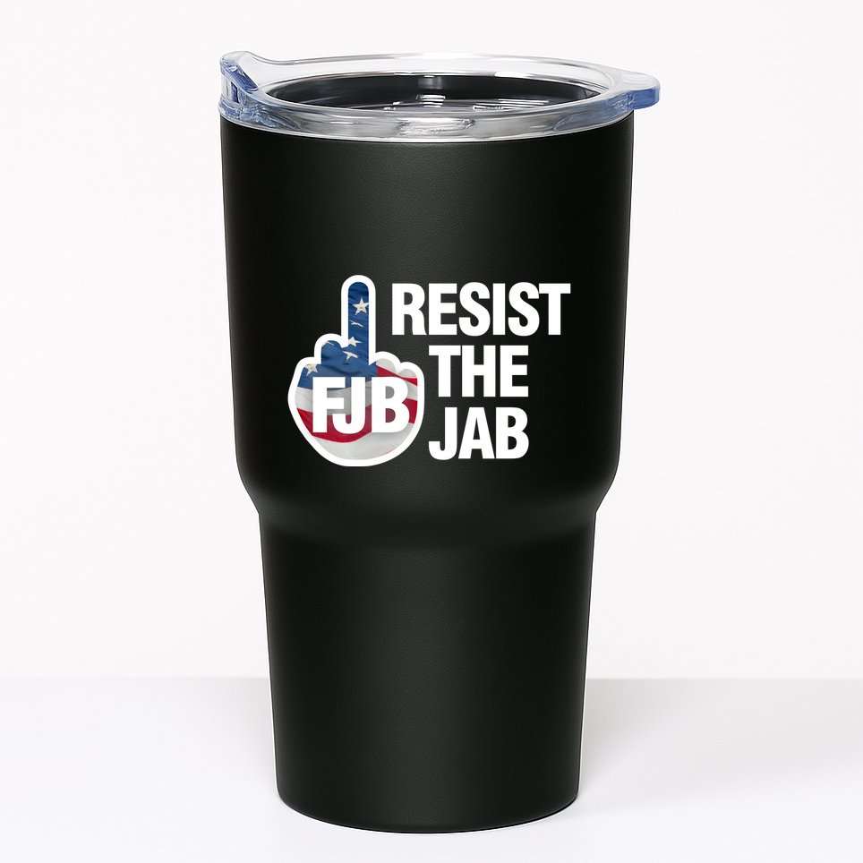 Resist The Jab Flag Logo Tumbler