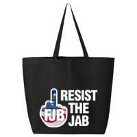 Resist The Jab Flag Logo 25L Jumbo Tote
