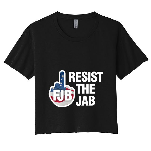 Resist The Jab Flag Logo Crop Top