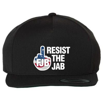 Resist The Jab Flag Logo Wool Snapback Cap