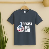 Resist The Jab Flag Logo T-Shirt