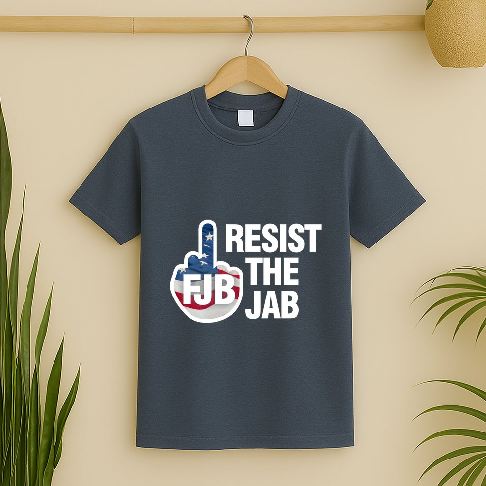 Resist The Jab Flag Logo T-Shirt