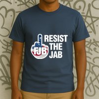 Resist The Jab Flag Logo T-Shirt