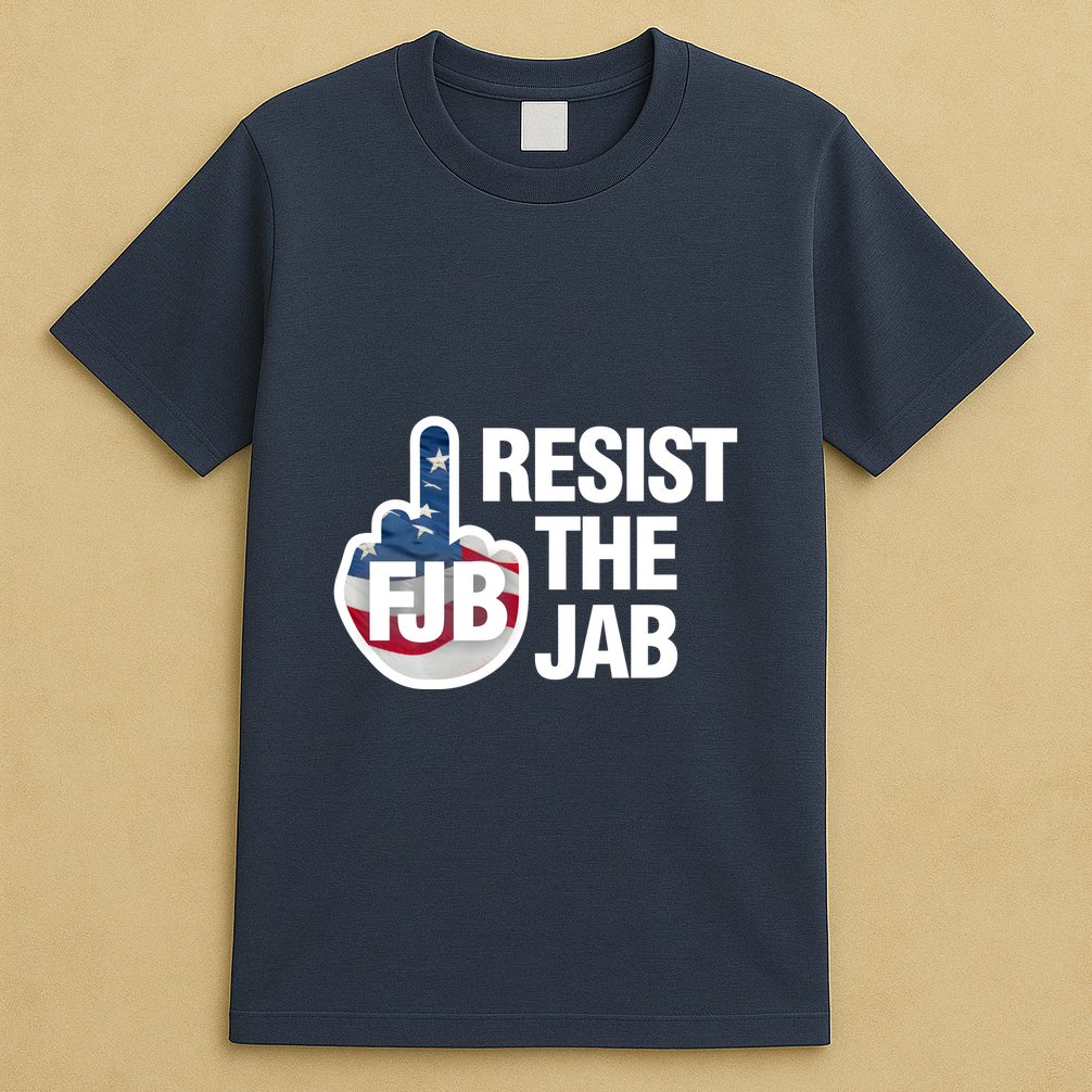 Resist The Jab Flag Logo T-Shirt