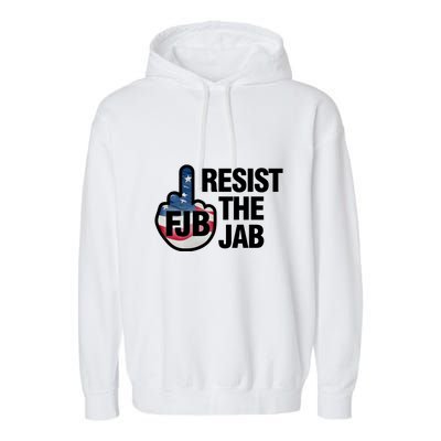 Resist The Jab Flag Logo Garment-Dyed Fleece Hoodie