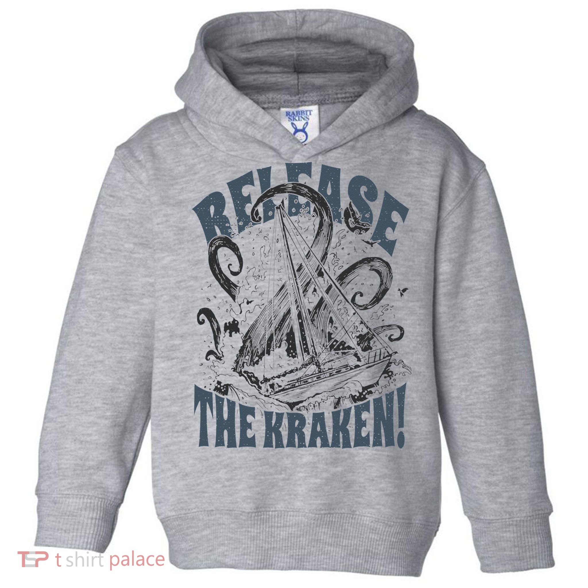 Release the Kraken, Vintage Retro hand drawn Octopus Toddler Hoodie