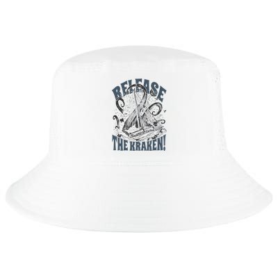 Release the Kraken, Vintage Retro hand drawn Octopus Cool Comfort Performance Bucket Hat