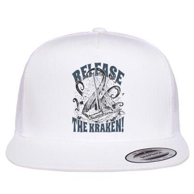 Release the Kraken, Vintage Retro hand drawn Octopus Flatbill Hat