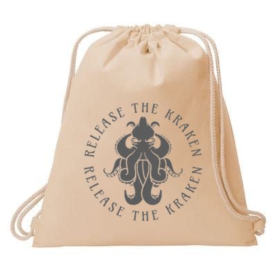 Release The Kraken Drawstring Bag