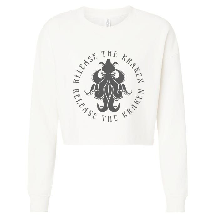 Release The Kraken Cropped Pullover Crew
