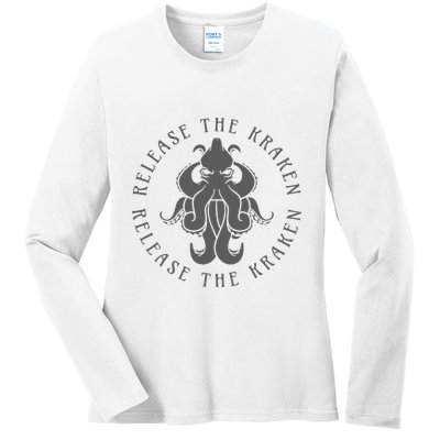 Release The Kraken Ladies Long Sleeve Shirt