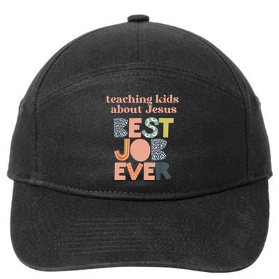 Retro Teaching Kids About Jesus Is The Best Job Ever 7-Panel Snapback Hat