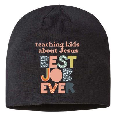 Retro Teaching Kids About Jesus Is The Best Job Ever Sustainable Beanie