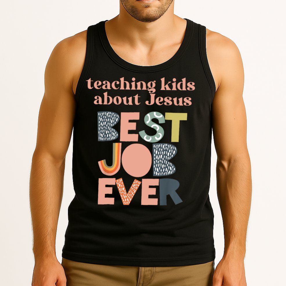 Retro Teaching Kids About Jesus Is The Best Job Ever Tank Top